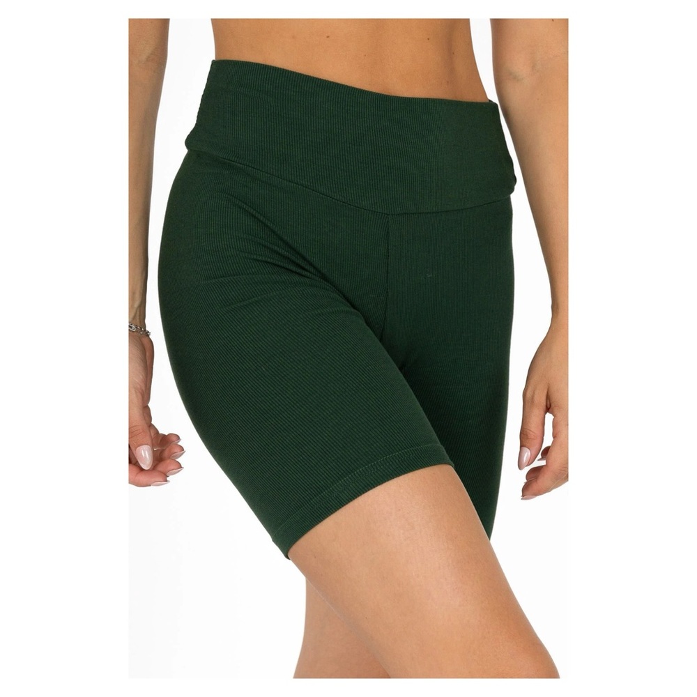 The Foxy Kind all weekend long ribbed lounge shorts juniper green NEW small